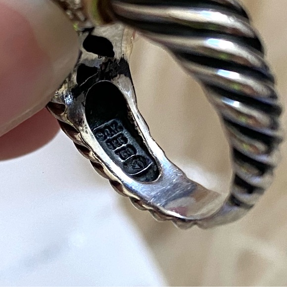 David Yurman Large Chalcedony Diamond Ring - Picture 9 of 12